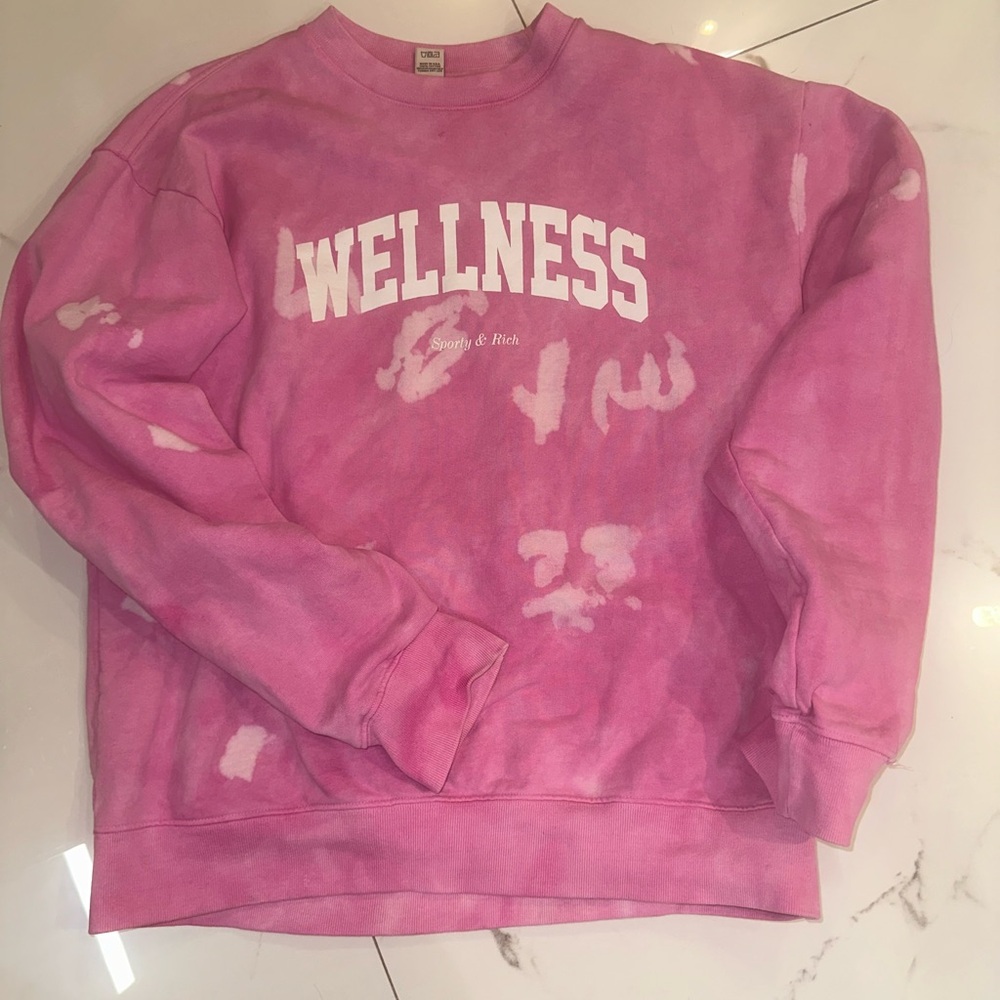 Sporty & Rich Wellness Pink Sweatshirt nwot size M
